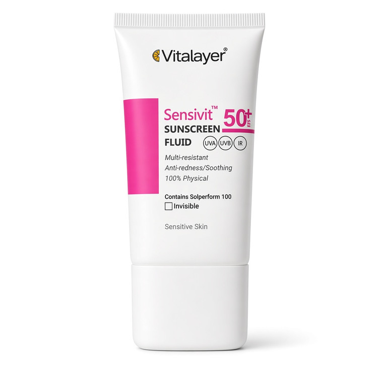 ضد آفتاب فلوئید سنسیویت ویتالیر SPF50+ پوست حساس